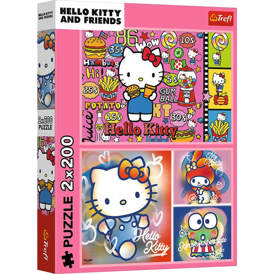 PUZZLE TREFL 2X200 HELLO KITTY SI PRIETENII - Imagine 1 [ps:bb42042d-b2af-474d-8838-32f1d1cd7567]