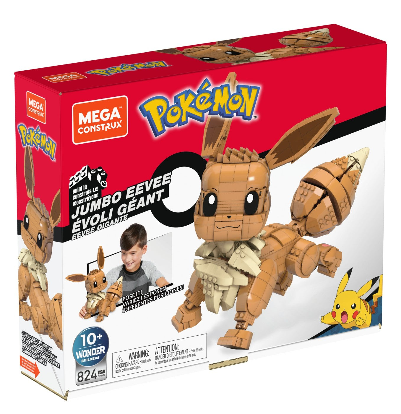 POKEMON MEGA CONSTRUX JUMBO EEVEE Mattel - Imagine 1 [ps:78e93906-ae28-48e6-a7d2-227600137531]