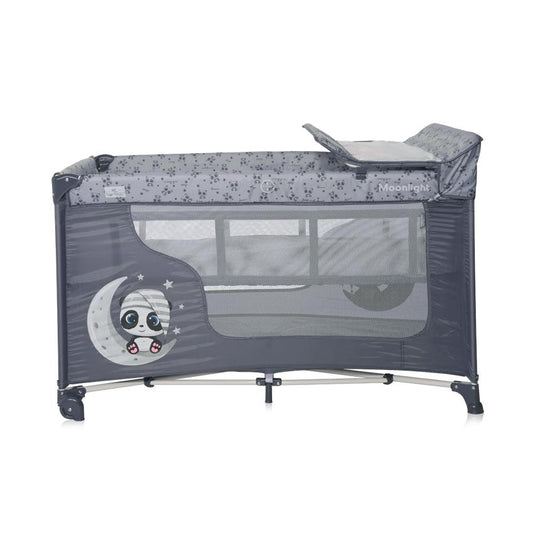 Pătuț Pliabil Lorelli Moonlight, 2 Nivele, Cool Grey Pandas - Cool Grey Pandas (1) [ps:1f848a04-1648-43f8-b1c4-13e13b8e9987]