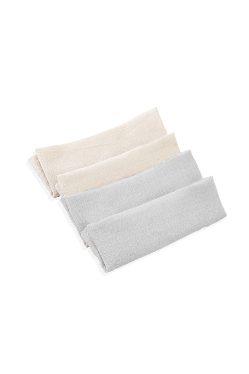 Set 4 prosopele din muselina, BabyJem, 25x25 cm - Gri