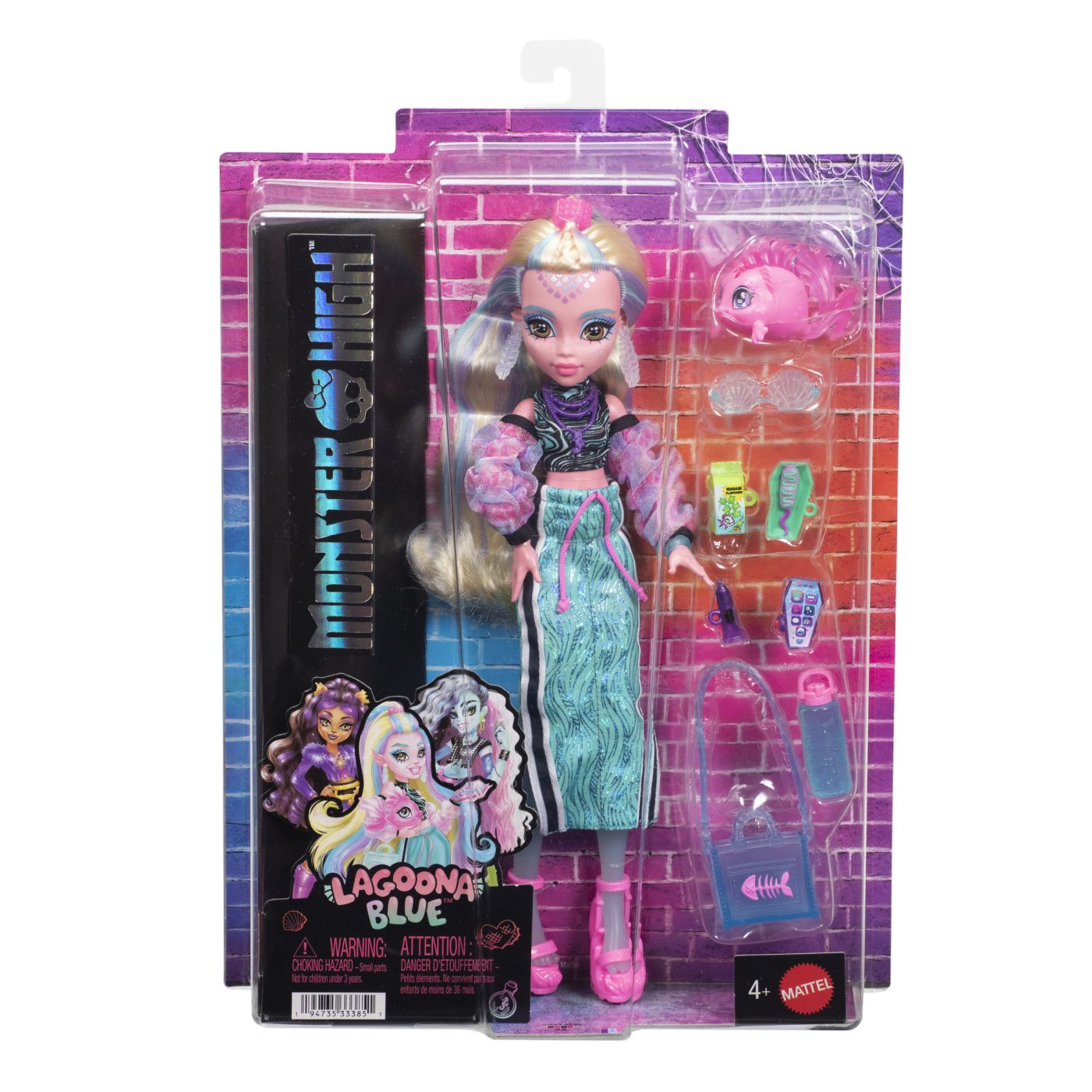 MONSTER HIGH PAPUSA LAGOONA BLUE CU ACCESORII Mattel - Imagine 1
