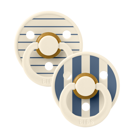 Set 2 Suzete BIBS Colour Studio Stripe Latex, 6 luni+, Sage - Ivory/Steel Blue (1) [ps:deab06d2-056a-4b5b-9eba-c42f0f28958a]