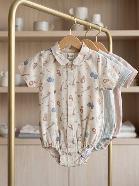 Body cu guler și imprimeu safari, Flexi 0-3 Luni Bleu INFANT - 6-9 Luni (1) [ps:1a66e477-0e03-450f-8391-36f383876de0]