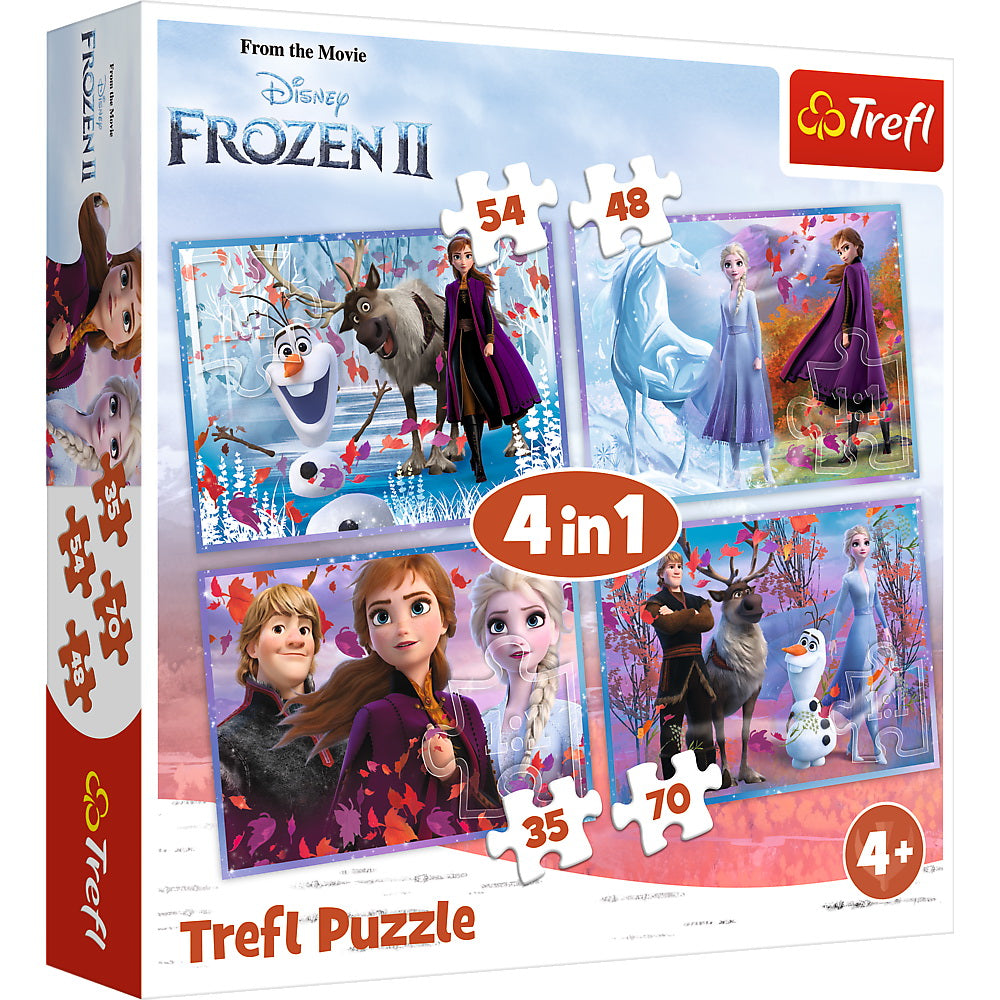 PUZZLE TREFL 4IN1 FROZEN2 CALATORIE CATRE NECUNOSCUT - Imagine 1 [ps:9f1c2ea9-24ee-45fc-84c4-ab005cc876cd]