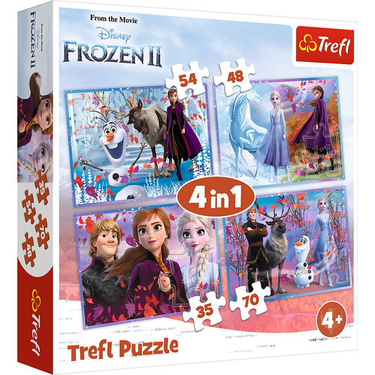 PUZZLE TREFL 4IN1 FROZEN2 CALATORIE CATRE NECUNOSCUT - Imagine 1 [ps:9f1c2ea9-24ee-45fc-84c4-ab005cc876cd]