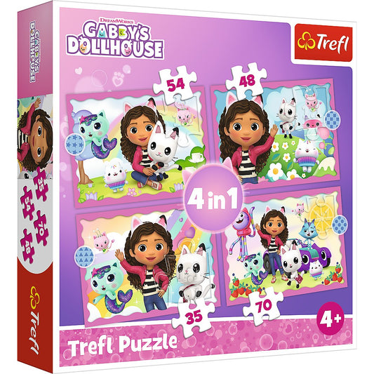 PUZZLE TREFL 4IN1 GABBYS DOLLHOUSE AVENTURILE LUI GABBY - Imagine 1 [ps:00953872-925b-4a01-a649-8da885f22875]