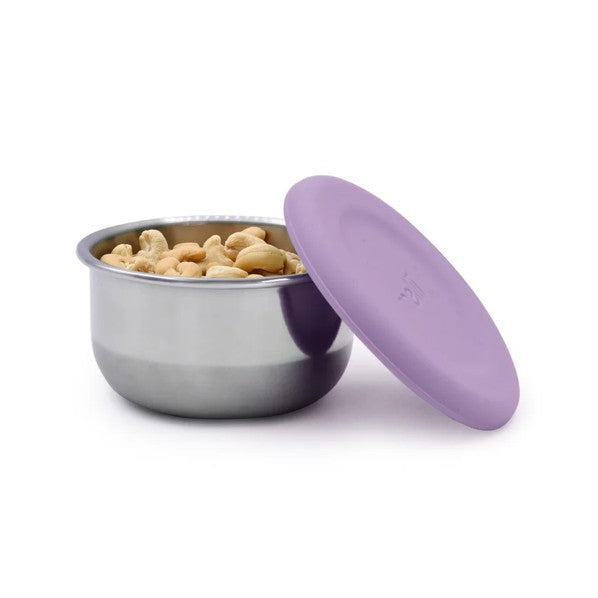 SET 3 RECIPIENTE MINI INOX CU CAPAC SILICON, MELII, ROZ MOV GRI [ps:9e4def69-9ae7-48c3-ba53-4b473a01f26f]