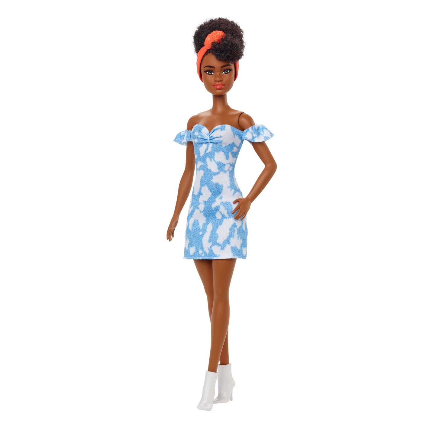 PAPUSA BARBIE FASHIONISTA BRUNETA CU ROCHITA ALBASTRA [ps:9c737c25-f913-4963-8dc6-51223e3c8767]