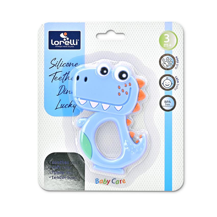 Jucărie Dentiție Dino Lucky Lorelli, Pink, 3 luni+ - Blue (1) [ps:ee919599-3fa6-4753-ab43-d809363da1ac]