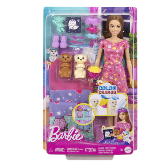 BARBIE PAPUSA BARBIE FAMILY SET PETRECERE CU 2 CATELUSI - Imagine 1 [ps:133b16c2-a426-4ee3-8007-3525b3a89878]