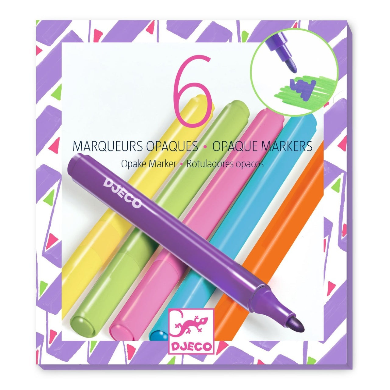 Set 6 markere opace, Djeco - Imagine 1 [ps:6f443c71-761d-4471-855a-9214d9762bde]