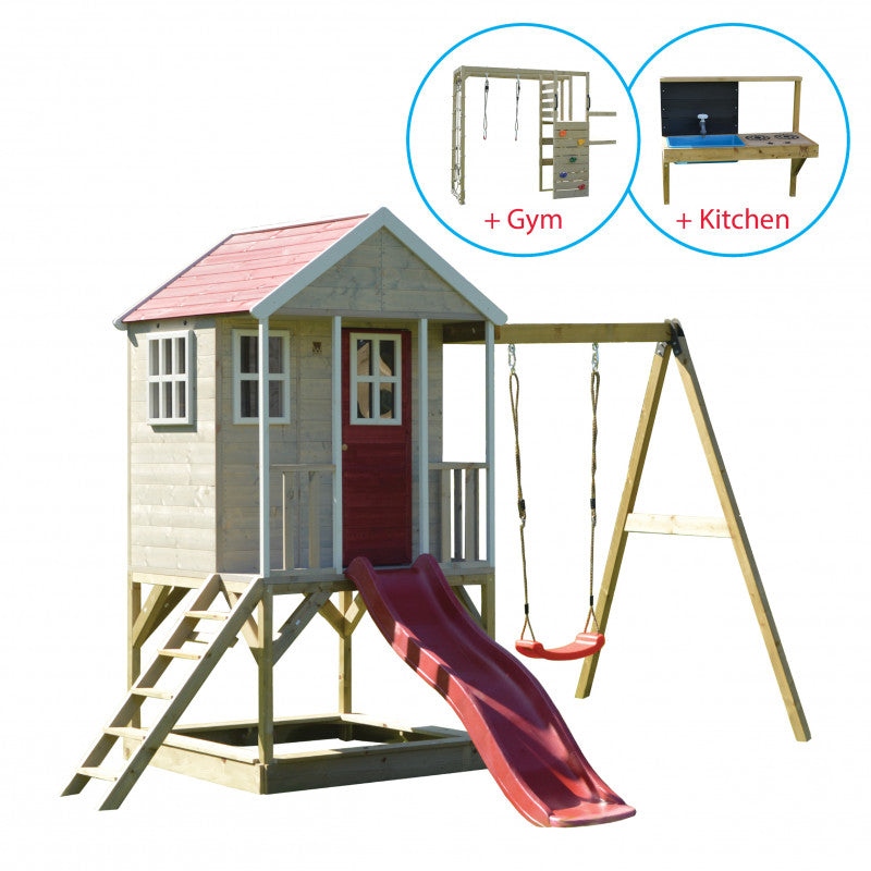Casuta Nordic Adventure House cu loc de nisip, tobogan, - Imagine 1 [ps:1013503f-dee4-4d83-a1a2-e88be591e605]