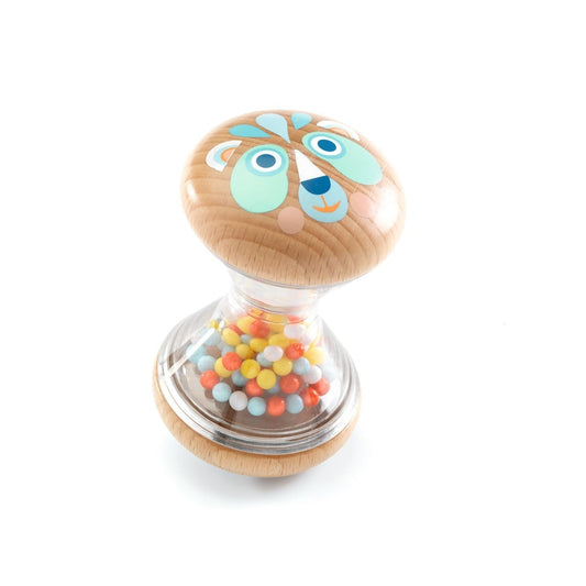 Zornaitoare din lemn cu ursulet BabySabli, Djeco - Imagine 1 [ps:2eaa5957-8535-4e55-9497-8515c4b2a351]