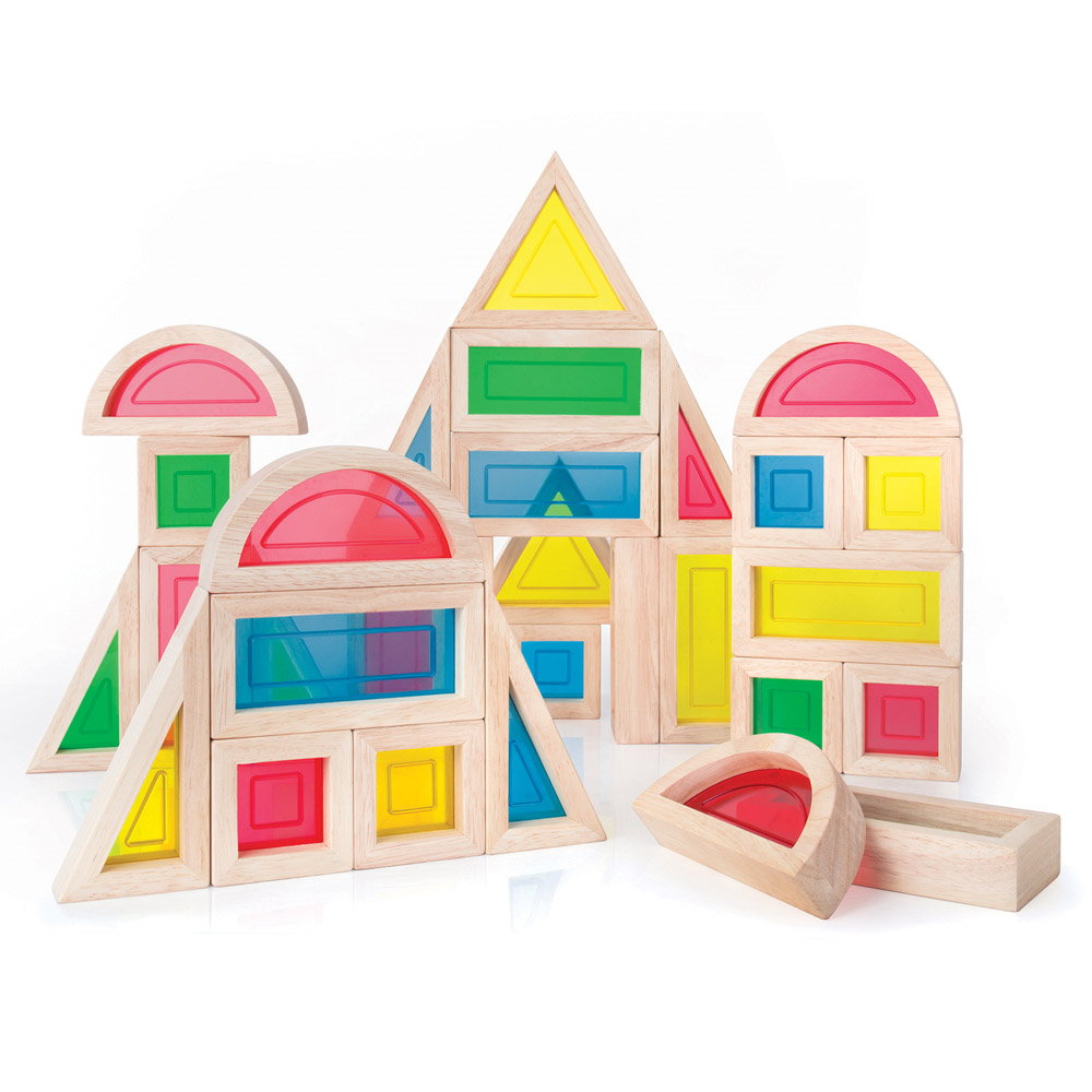Rainbow Blocks Guidecraft - Blocuri Senzoriale cu Sclipici - Set 30 buc (1) [ps:954f891b-25e7-45b3-ab6d-12098d58874a]