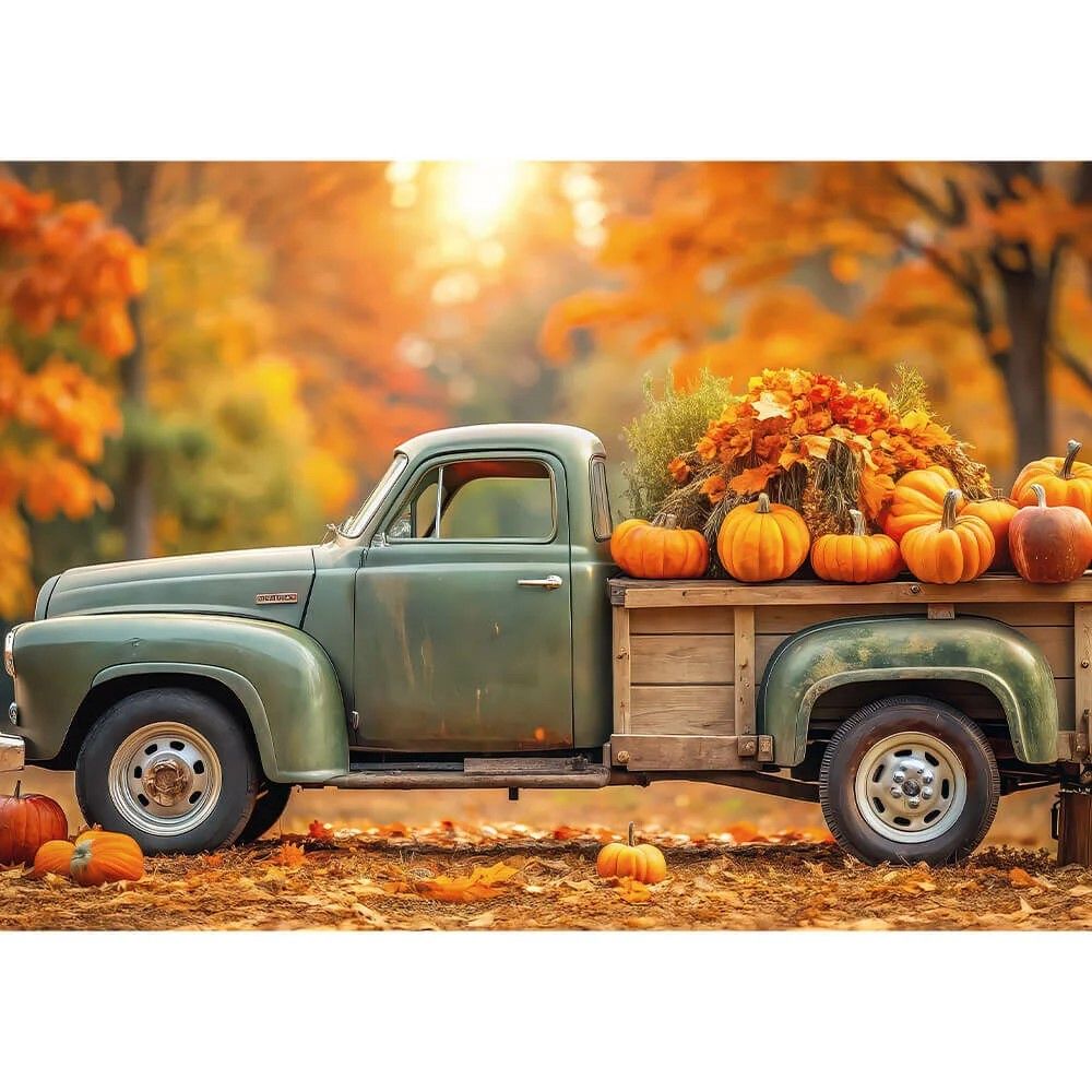 Puzzle Trefl 1000 Piese - Camion de Toamnă cu Poster - Default Title (1) [ps:d250d5c5-0ebf-4697-85f3-101cf3781d3f]