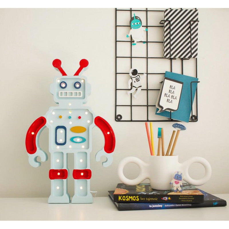Lampa LITTLE LIGHTS Robot, Metalic Blue - Imagine 1 [ps:ba9be830-4d02-40c5-a638-d285acb2b0e5]