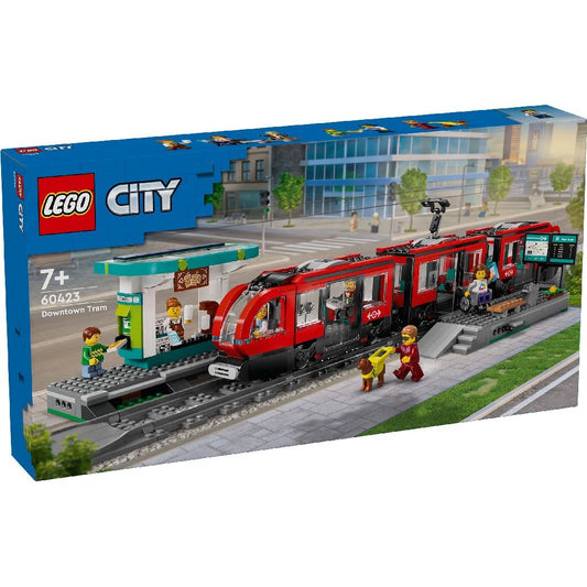 LEGO CITY TRAINS STATIE SI TRAMVAI IN CENTRUL ORASULUI 60423 - Imagine 1