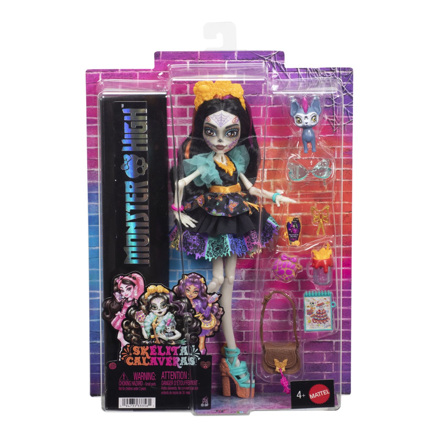 MONSTER HIGH PAPUSA SKELITA CALAVERAS CU ACCESORII Mattel - Imagine 1