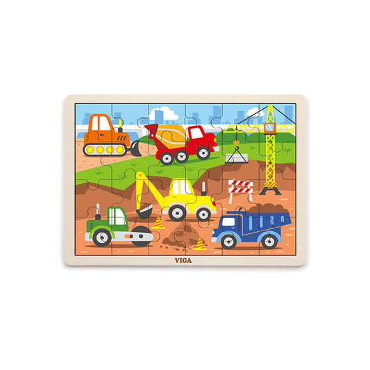Puzzle Vehicule pentru constructii, 24 piese, Viga - Imagine 1 [ps:48b2727f-0a66-4109-87be-88360e81d7c9]