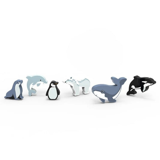 Set Animale Polare din Lemn Speedy Monkey - 6 Figurine - Default Title (1) [ps:a3a9f777-758f-4d00-81de-d2bb5323128f]
