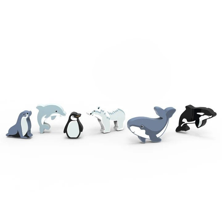 Set Animale Polare din Lemn Speedy Monkey - 6 Figurine - Default Title (1) [ps:a3a9f777-758f-4d00-81de-d2bb5323128f]