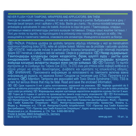 Tampax Compak Super cu Aplicator, 16 buc - Protecție Sigură - Default Title (1) [ps:c2a609fc-ebb6-4b44-907f-fa65203f0098]