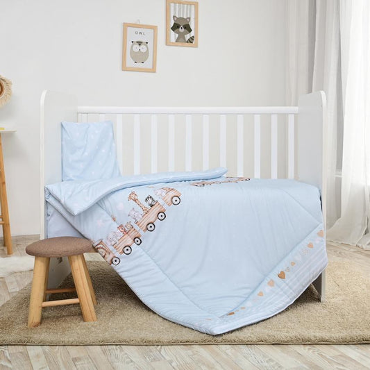 Set Lenjerie Pat 3 Piese Lorelli Cosy Train Blue, Bumbac - Blue (1) [ps:eea31e5f-4b80-45c3-91a5-9b2887e718a5]