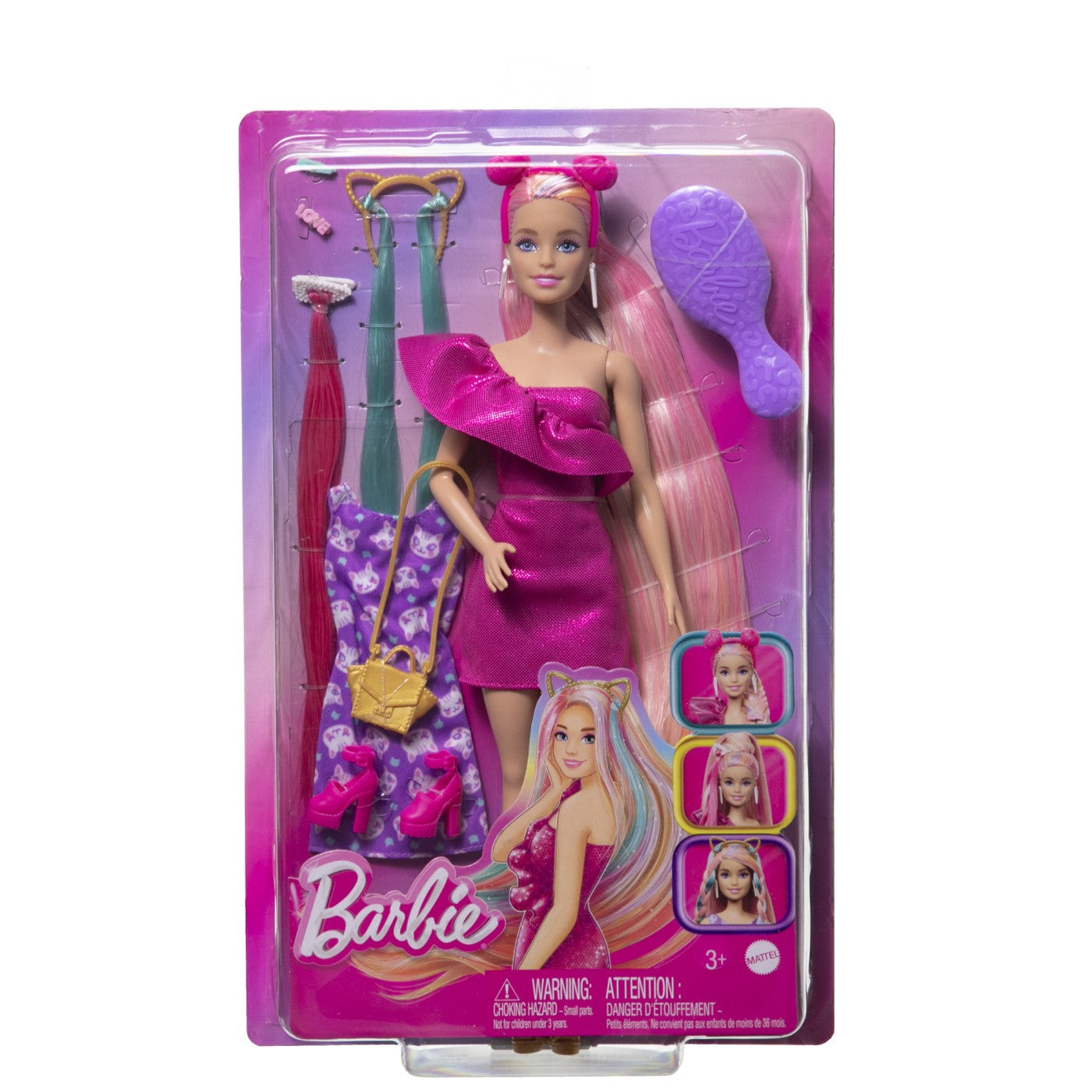 BARBIE PAPUSA BARBIE FUN AND FANCY HAIR Mattel - Imagine 1 [ps:d73dbe6d-06c3-4911-96ad-fb961729a8cd]