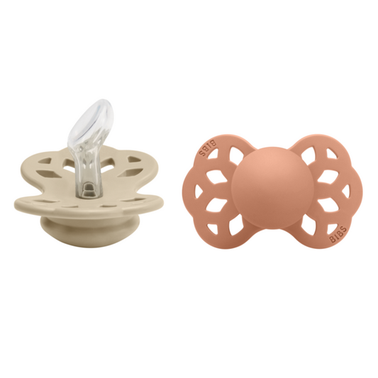 Set 2 Suzete BIBS Infinity Silicon, 0 luni, Vanilla/Peach - Vanilie (1) [ps:df602873-9cda-403e-84d4-0bde7f76b7e0]