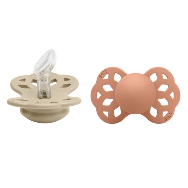 Set 2 Suzete BIBS Infinity Silicon, 0 luni, Vanilla/Peach - Vanilie (1) [ps:df602873-9cda-403e-84d4-0bde7f76b7e0]