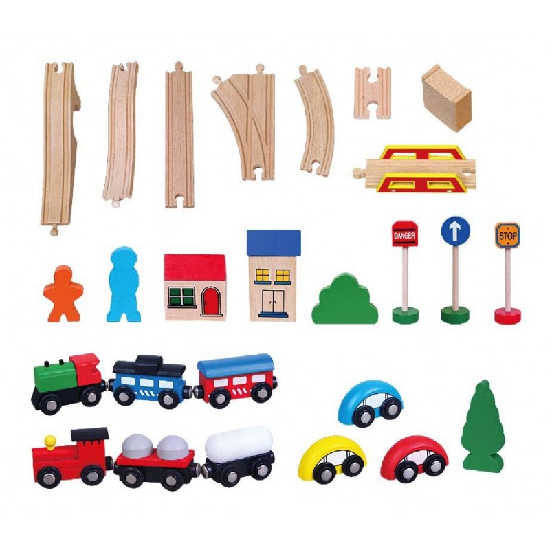 Set de trenulete din 49 de piese Viga - Imagine 1 [ps:609b1050-821a-41d4-a5fa-fff84e2c6255]