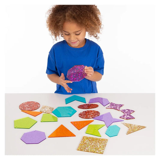 Glitter Shapes Forme Colorate cu Sclipici, 21 buc. - Tickit - Default Title (1) [ps:0b462768-280f-402d-8d6c-acca7944cd00]