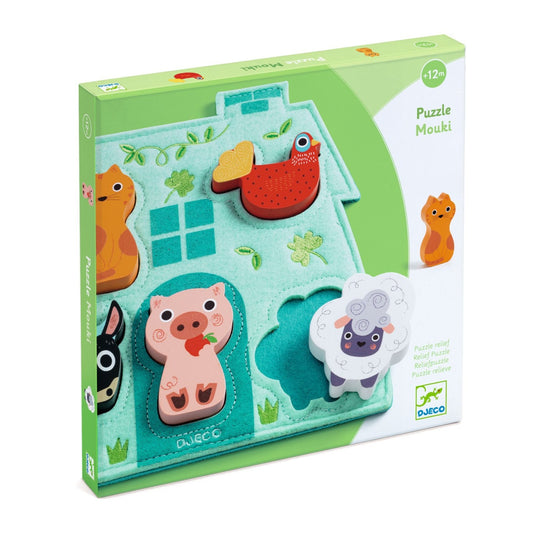Puzzle din lemn cu bază din fetru, Djeco - Imagine 1 [ps:00bf12e3-b95b-4dbb-9c3c-c8f623cd378c]