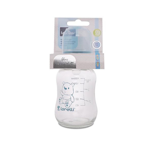 Biberon Sticlă Lorelli 120 ml Moonlight Blue - Albastru (1) [ps:ded9a61f-decf-4ec1-bd2b-2fb909422d29]
