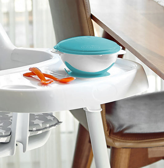 Castron cu ventuza si capac BabyJem (Culoare: Verde) - Bleu [ps:97652f68-86fa-4e6c-bed7-834b14bb9af2]