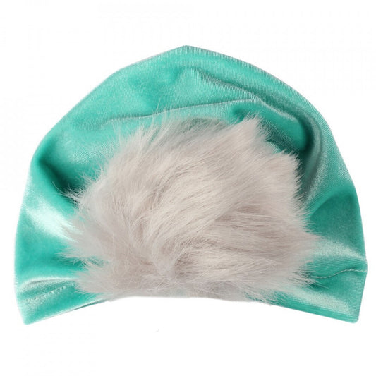 Turban bebelusi din catifea Drool (Culoare: Turquaz) - Turquaz