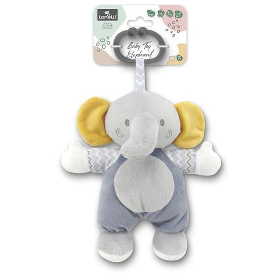 Jucărie Plus Elefant Gri Lorelli, 22cm, Zornăitoare 0 luni+ - Elefant gri (1) [ps:c18b469e-b834-4945-8aaa-955716fede04]