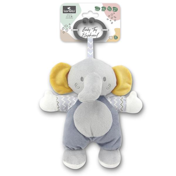 Jucărie Plus Elefant Gri Lorelli, 22cm, Zornăitoare 0 luni+ - Elefant gri (1) [ps:c18b469e-b834-4945-8aaa-955716fede04]
