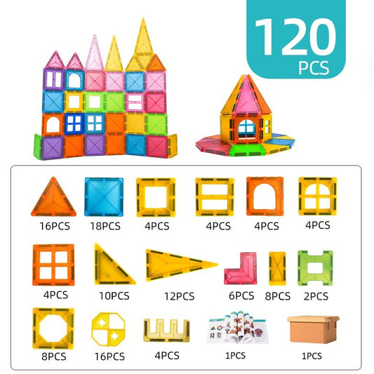 Set 120 Piese Magnetice de Construcție Flippy, 3 Ani - 120 (1) [ps:81de4d9a-294a-4992-b4bd-5a43c0b66ada]