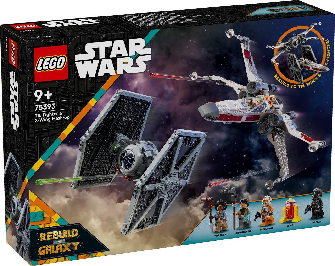 LEGO STAR WARS HIBRID TIE FIGHTER SI X-WING 75393 - Imagine 1