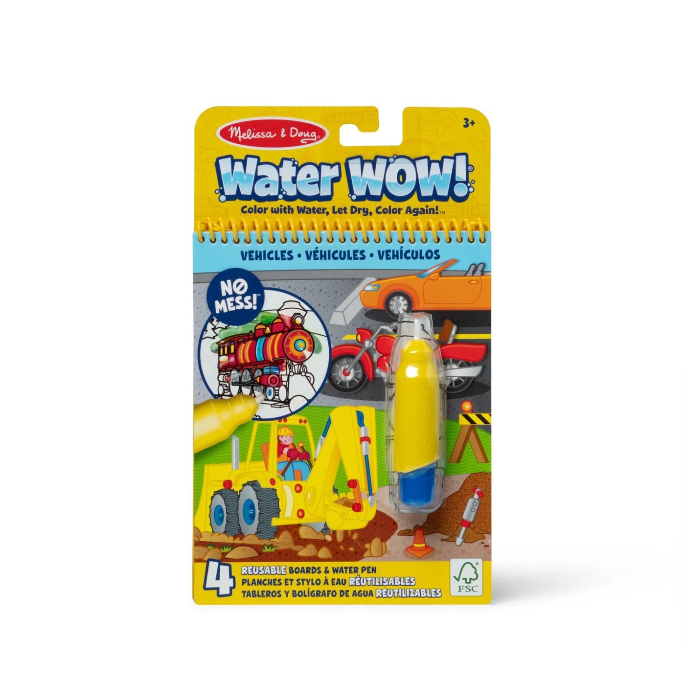 MELISSA AND DOUG WATER WOW CARTE DE COLORAT VEHICULE - Imagine 1