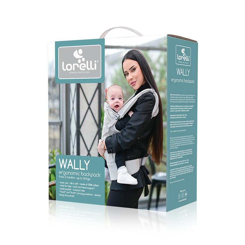 Marsupiu Ergonomic Lorelli Wally, Bumbac, Grey - Black (1) [ps:7f89f03c-8e91-401a-b534-34585e208d11]