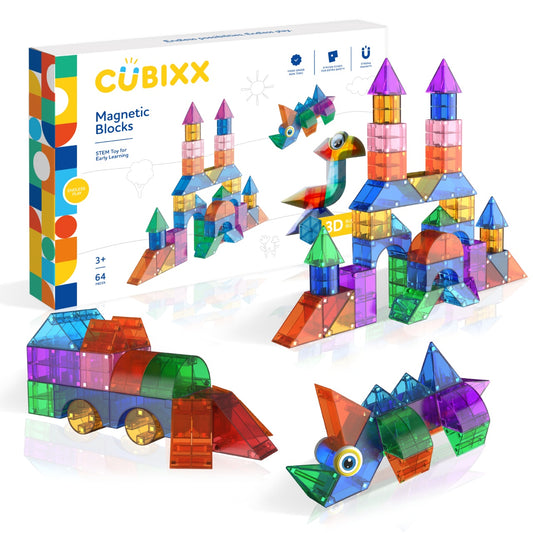 Set STEM magnetic de construit Cubixx, 64 piese Clicstoys - Imagine 1 [ps:fc6870a6-6b5e-4917-81e8-3f827be4c19a]