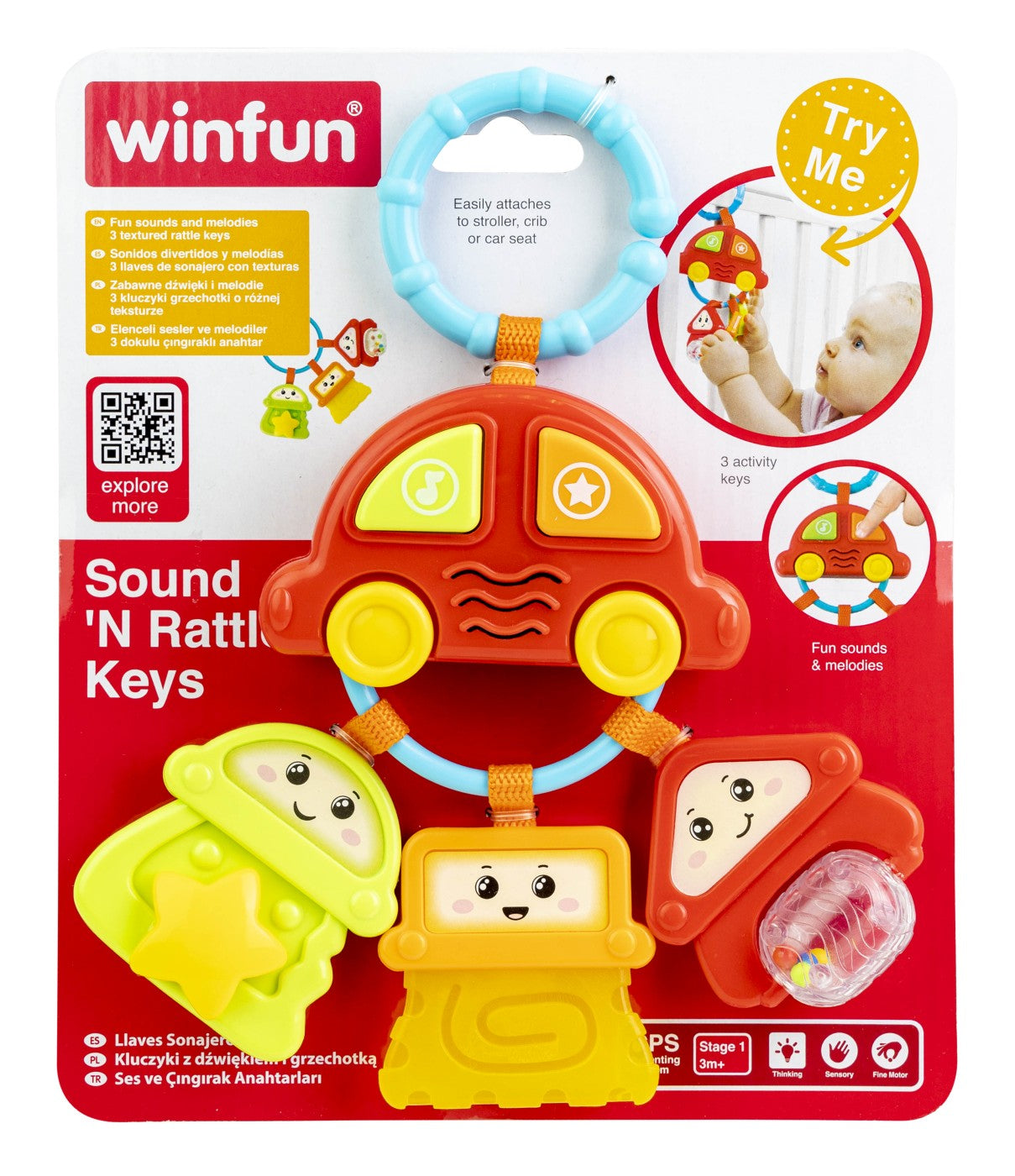 WINFUN ZORNAITOARE MASINUTA CU 3 CHEI - Imagine 1