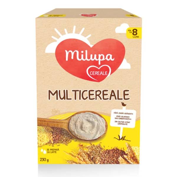 MILUPA Cereals, multicereale, fara lapte, +8 luni, 230 g - Imagine 1