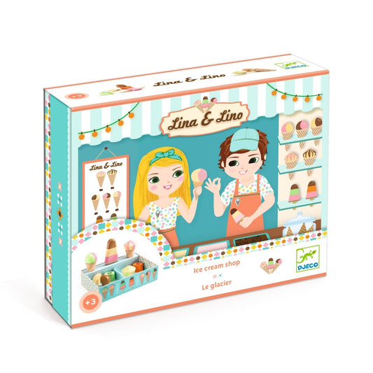 Joc de rol din lemn Gelateria Lina & Lino, Djeco - Imagine 1 [ps:988e8bc9-f7d0-4eb6-9bd6-0967132957cc]