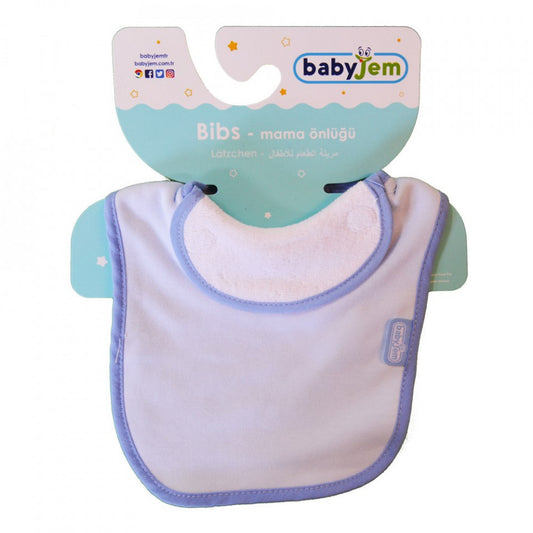 Baveta captusita din bumbac BabyJem (Culoare: Bej) - Bleu [ps:ca595fc3-d275-4ee7-a7a4-34ba0c5c4d98]