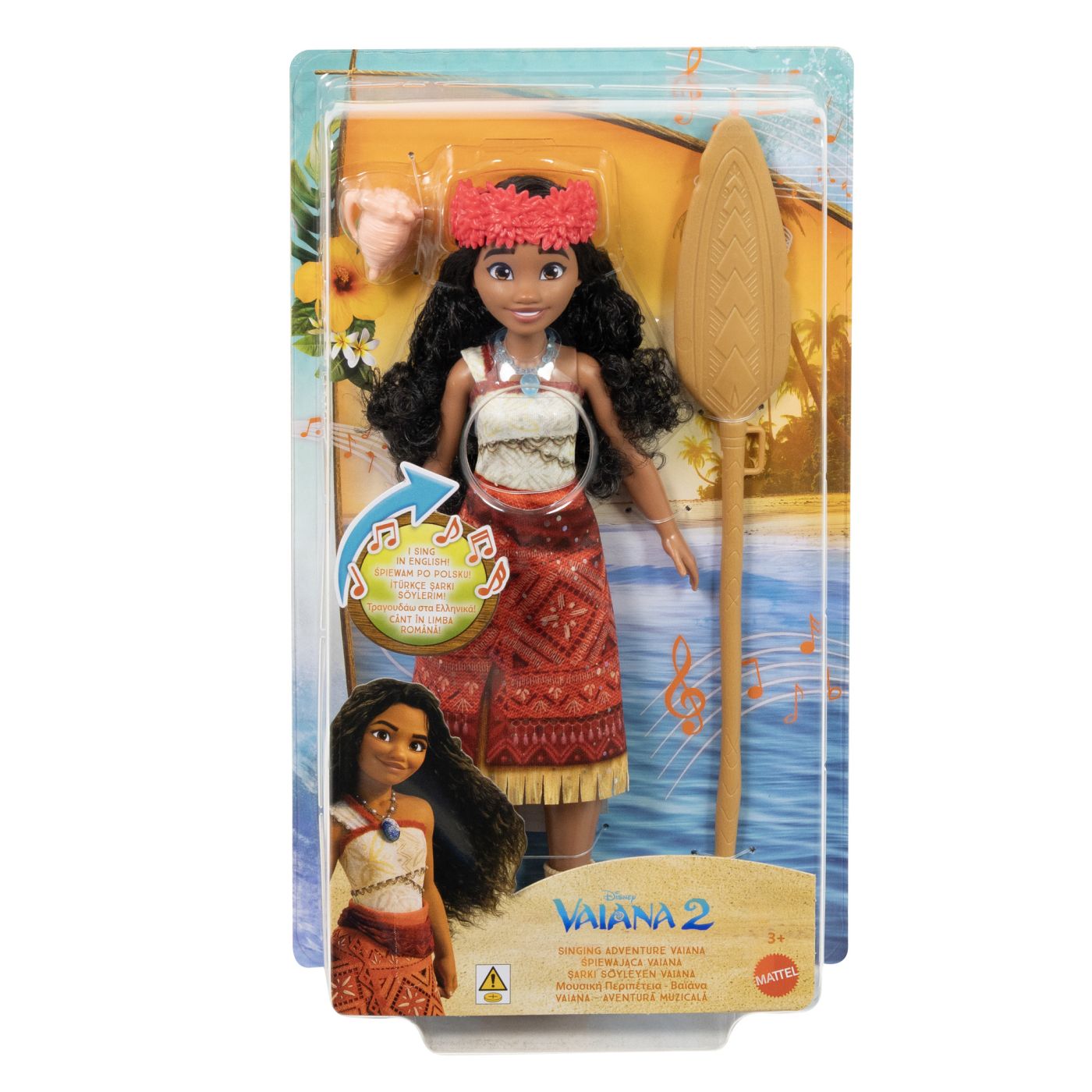DISNEY VAIANA 2 SET PAPUSA VAIANA MUZICALA CU ACCESORII - Imagine 1