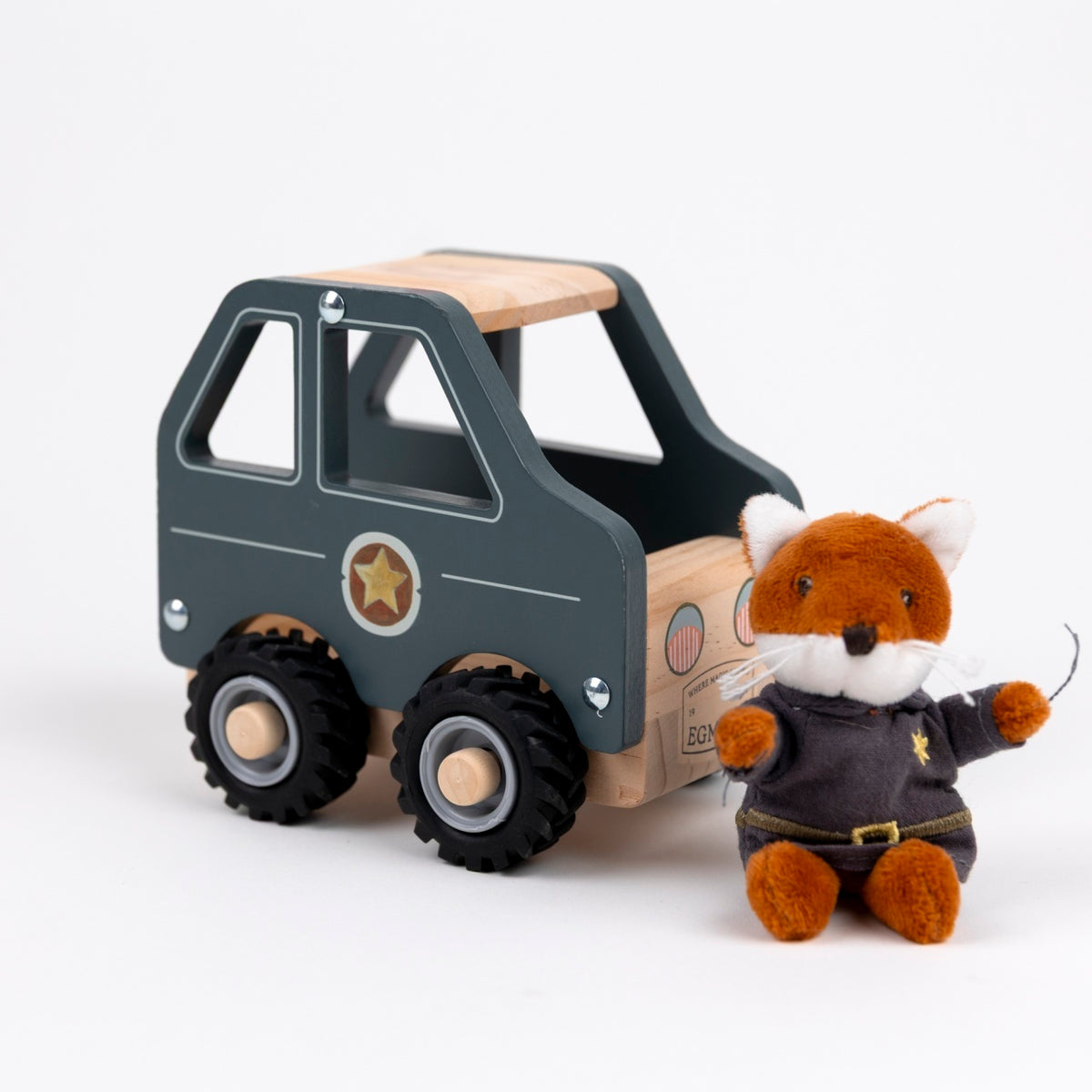 Mașină de Poliție cu Mini Figurină Egmont Toys - Lemn - Default Title (1) [ps:8036157e-46ab-4ba8-a818-db68c6148bb2]