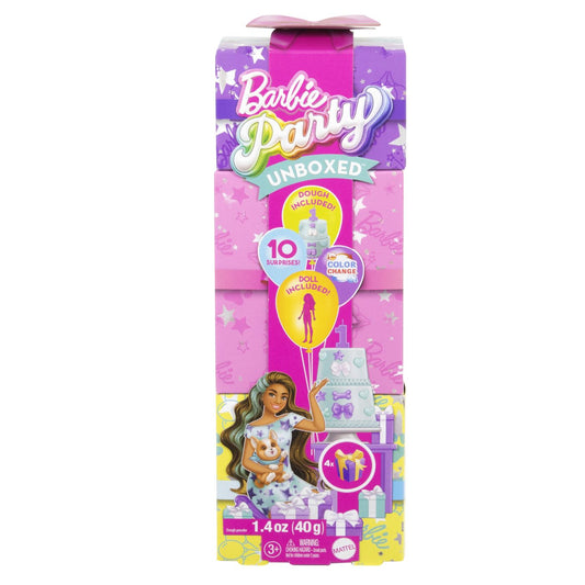 BARBIE PAPUSA PARTY UNBOXED REVEAL BRUNETA Mattel - Imagine 1